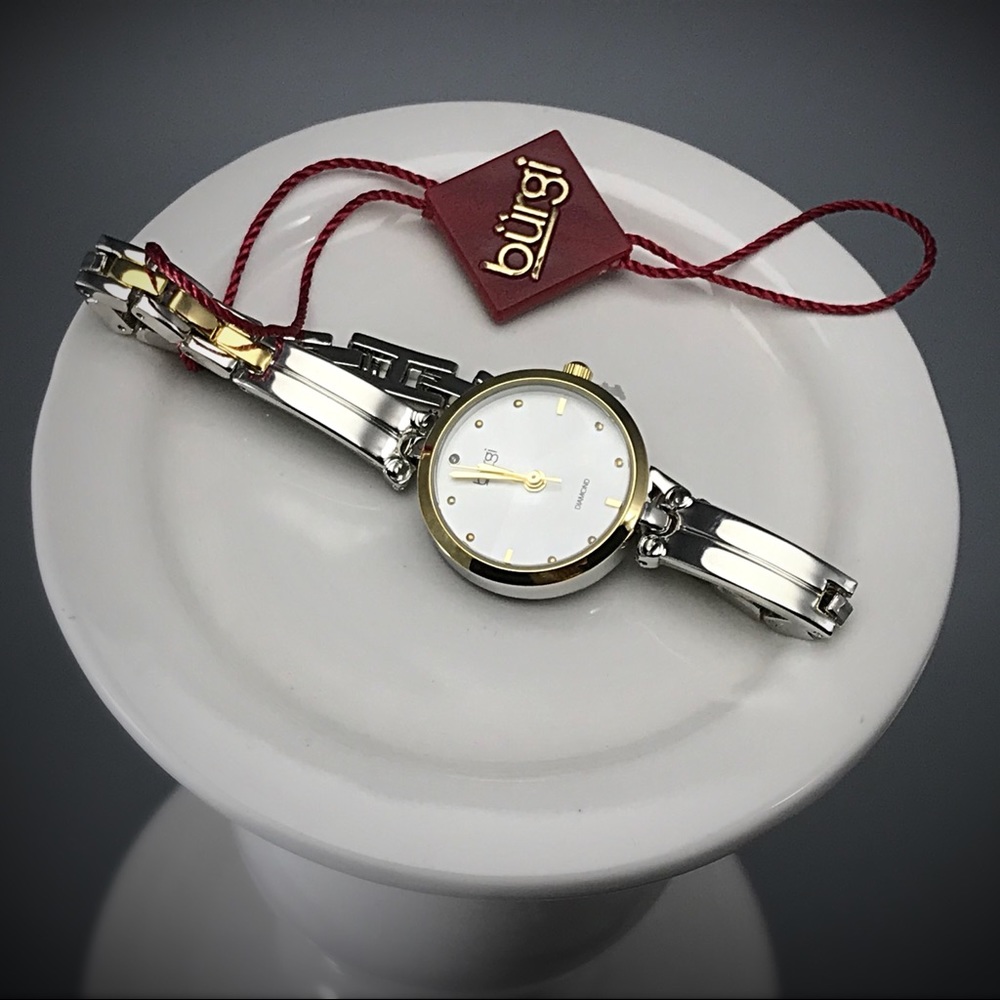 Burgi Women's Alloy Diamond Watch Set - Picture 2 of 5